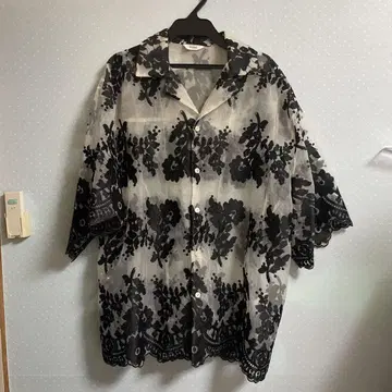 CLANE SHEER FLOWER LACE SHIRTS MIX 1