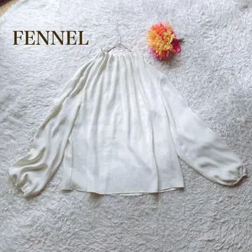 FENNEL [ M ] 화이트 긴팔 블라우스 엘레강트 기념 행사