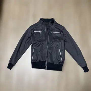 m.f.editorial 체크 무늬 블랙 점퍼 M