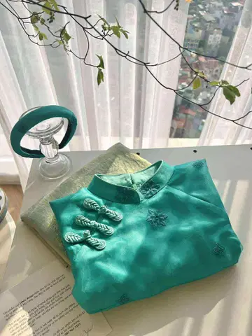 사이즈 XL 우아한 아오자이 머리띠 포함