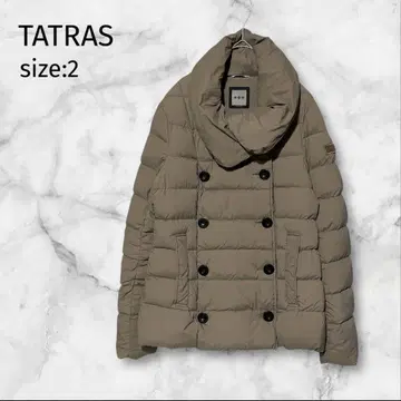 TATRAS 타트라스 미들 기장 다운 기나 베이지 더블 버튼 2