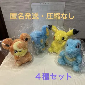 BANDAI 포켓몬스터 모후굿토 호코리 이야사레 봉제 인형 4종 세트