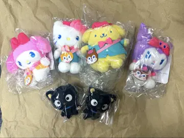 산리오 캐릭터 봉제 인형 6개 세트