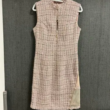 ROBE de FLEURS Glossy 슬리브리스 드레스 M