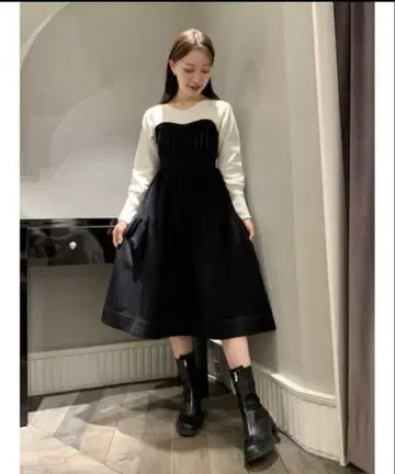 [ 새상품급 ] 셀포드 A라인 홀 가먼트 롱 원피스 S 사이즈