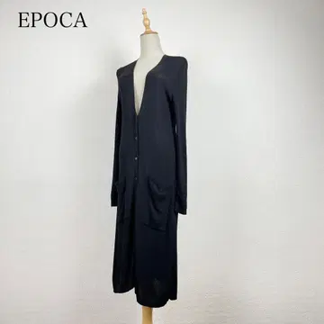 새상품급 EPOCA 롱 니트 가디건 블랙