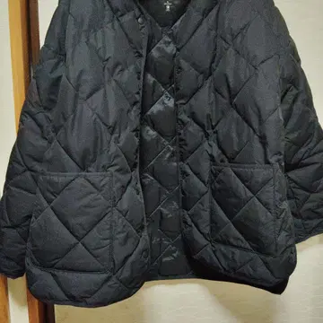 블랙 퀼팅 자켓 L 사이즈