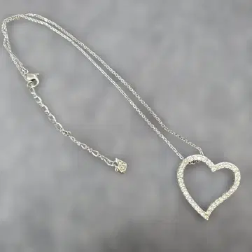 SWAROVSKI/스와로브스키/목걸이/오픈 하트/빅/실버