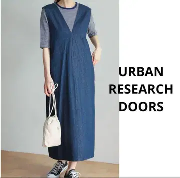 URBAN RESEARCH DOORS 데님 오버롤 스커트