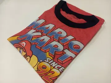 레어 블랙 리브! 마리오 카트 T셔츠 레드 레트로