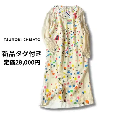 츠모리치사토 실크 100% 원피스 [택 포함 새상품] 성숙 큐트