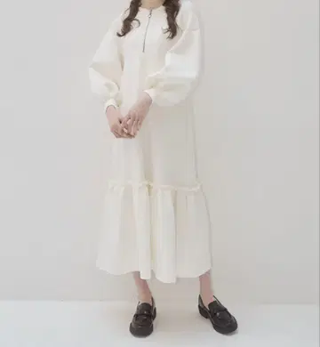 muguet 참 하트 밑단 플레어 롱 원피스 옥션 미사용 새상품