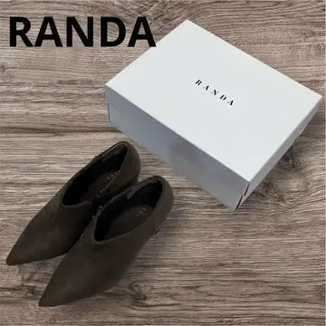 RANDA 란다 숏 부츠 힐 브라운 사이드 지퍼