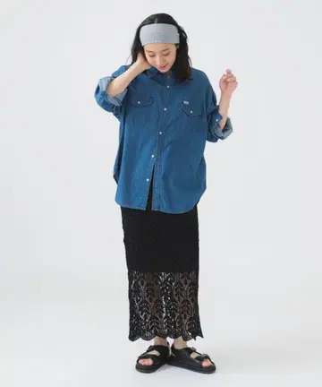 B:MING by BEAMS [ 손세탁 OK ] 코바늘풍 레이스 스커트