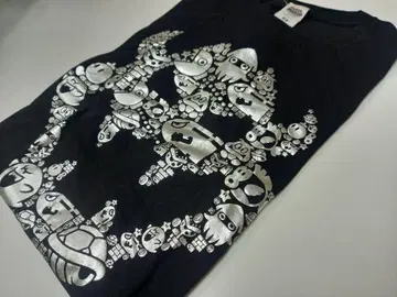 레어 패턴 쿠파 메탈릭 프린트 슈퍼 마리오 T셔츠 M 사이즈 닌텐도