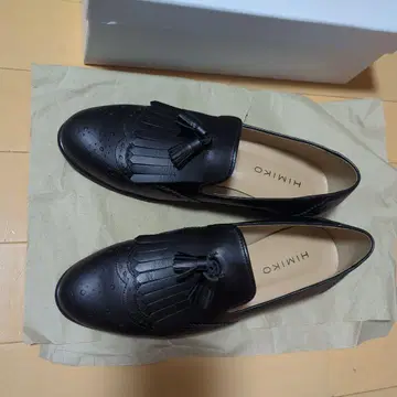 히미코 블랙 프린지 로퍼