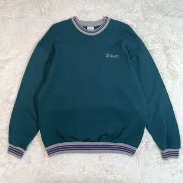 [ USA ] 윌슨 맨투맨 트레이닝복 자수 로고 그린 그린 XL 무지