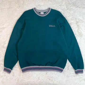 [ USA ] 윌슨 맨투맨 트레이닝복 자수 로고 그린 그린 XL 무지