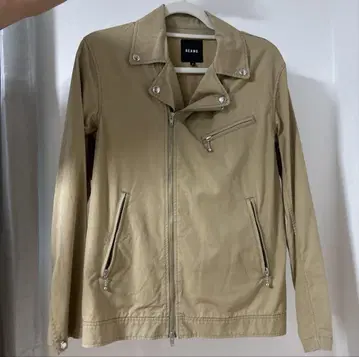 BEAMS 베이지 싱글 라이더 자켓 M