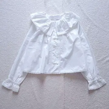 새상품급 25SS bulle de savon 론 레이스 블라우스 긴팔