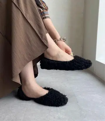 [ 미사용 새상품 ] 사이드 오픈 보아 플랫슈즈
