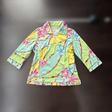 Leonard 꽃무늬 오부 소매 셔츠 40 사이즈