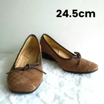 naturalizer 브라운 퀼팅 펌프스 리본 포함 24.5cm