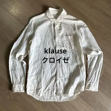 클로이즈 klause 화이트 긴팔 셔츠 M 100% 린넨
