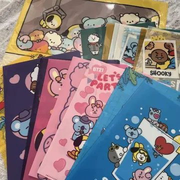 BT21 16장 A4 클리어 파일 미니 클리어 파일 세트 묶음 판매