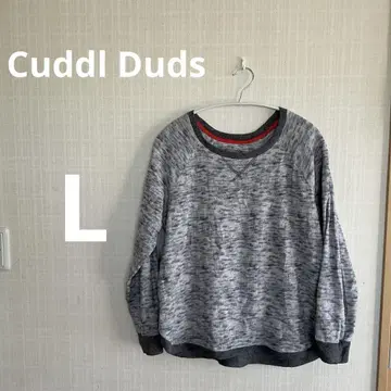 [ Cuddl Duds ] 플리스 긴팔 상의 L 멜란지 그레이