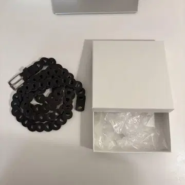 Llife LEATHER CHAIN BELT COAL BLACK