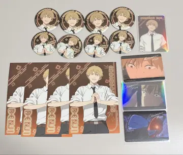 덴지 체인소 맨 네온 캔뱃지 클리어 카드 애니메이트 페어 특전