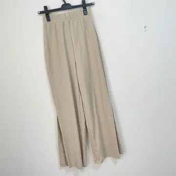 스타일 미키서 썸머 자카드 릴랙스 슬릿 팬츠