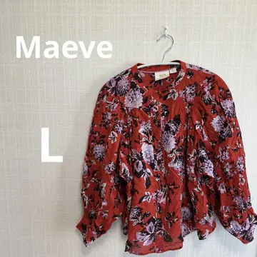 새상품급 [ Maeve ] 앤솔로지 빨간 꽃무늬 블라우스 L 레트로