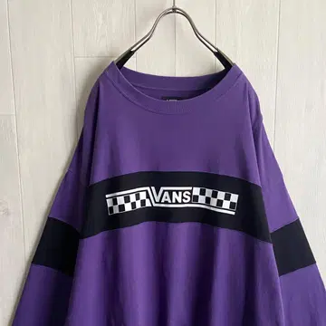 VANS 반스 프린트 로고 긴팔 T셔츠 롱티 L