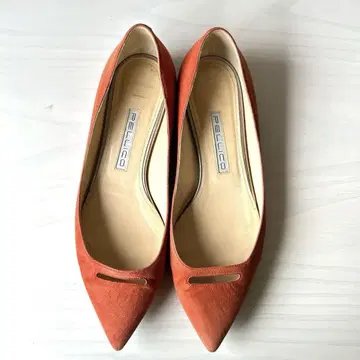 펠리코 PELLICO 아네리 플랫 펌프스 스웨이드 오렌지 38