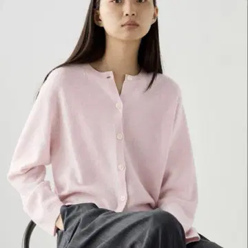 UNIQLO C 캐시미어 100% 크루넥 숏 가디건 L 24AW