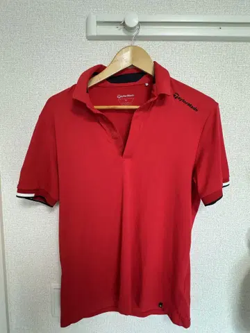 TaylorMade 빨간색 피케 셔츠 M 사이즈