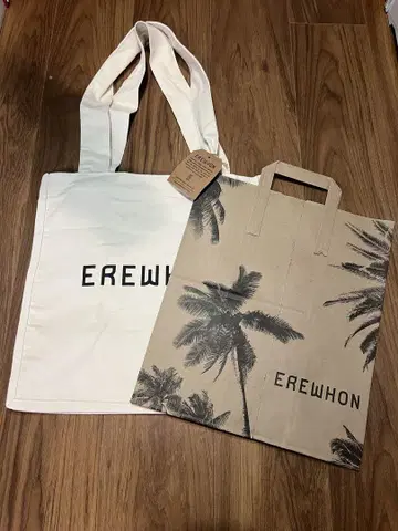 EREWHON 엘레원 토트백 화이트 종이 봉투 포함