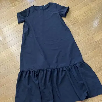 사만사 모스모스 Blue 새상품급 린넨 터치 맥시 티어드 원피스 롱
