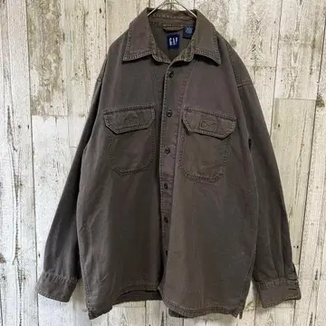 90s y2k GAP 올드 갭 네이비 택 자켓 셔츠 브라운
