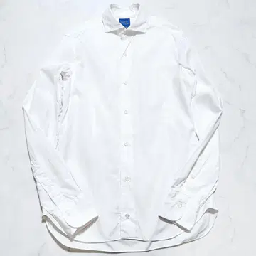 현행 택 바르바 Dandylife 드레스셔츠 호리즌탈 칼라 화이트 36