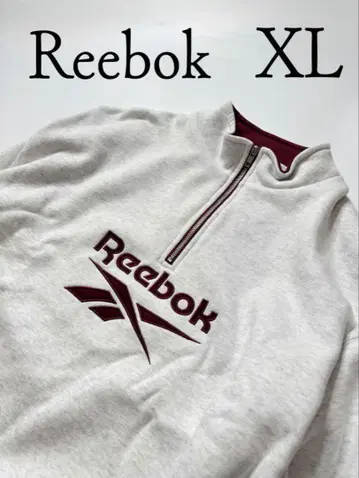 리복 하프 지퍼 풀오버 센터 로고 XL