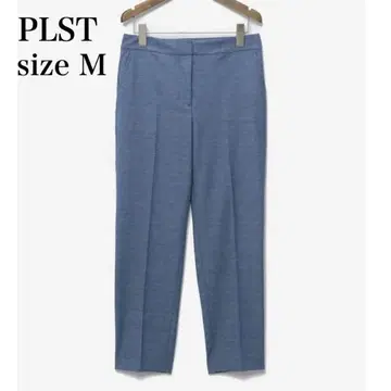 PLST 린넨 블렌드 스트레치 스틱 팬츠 플라스테 블루 계열 M 사이즈