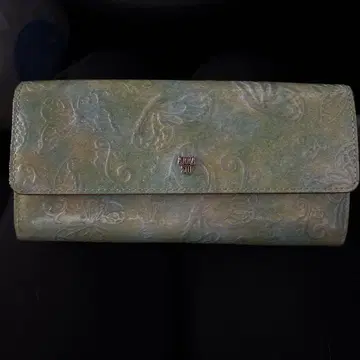 ANNA SUI 나비 무늬 그린 장지갑