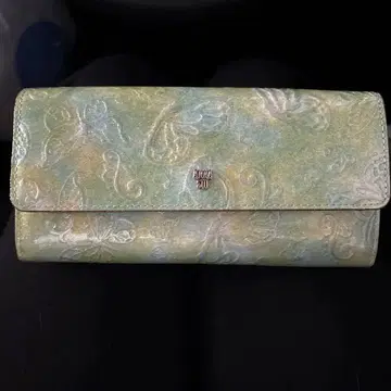 ANNA SUI 나비 무늬 그린 장지갑