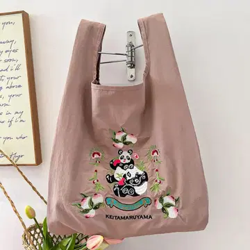 새상품 M 사이즈 KEITAMARUYAMA 에코백 핑크 팬더 자수