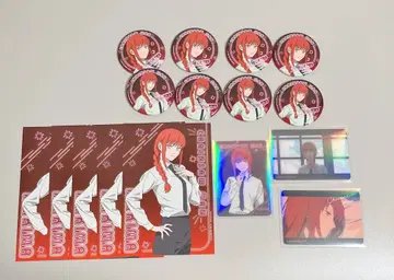 마키마 체인소 맨 네온 캔뱃지 클리어 카드 애니메이트 페어 특전