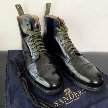 SANDERS MILITARY DERBY BOOT BLACK