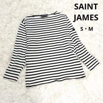 SAINT JAMES 보더 긴팔 티셔츠 SM M